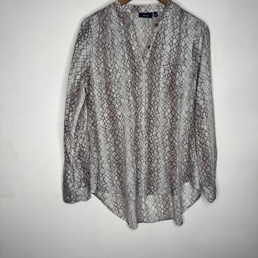 Apt 9 Sheer Snake Print Blouse